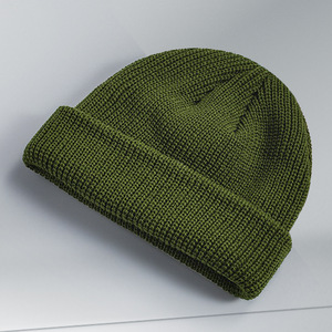 Knitted Wool Hat Winter Warm Windproof Ski Cap Adult Acrylic Fiber Melon Shaped Hat - Product Image 1