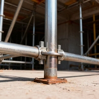 Hochbelastbares Verzinktes Ringlock-Gerüst Vertikaler Standard für Bauarbeiten Fabrikpreis Stahl-Ringlock-Gerüststange