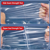 Sacs à fermeture éclair en CPE givré personnalisés en gros, pochettes réutilisables en plastique mat avec fermeture éclair pour le rangement de t-shirts, sweats à capuche et vêtements