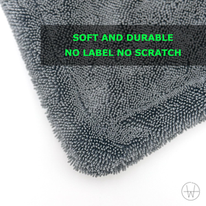 Toalla de Doble Torsión Sin Costuras de 1400 GSM al por Mayor, de Alta Absorbencia y Calidad para Detallado y Limpieza - Product Image 2
