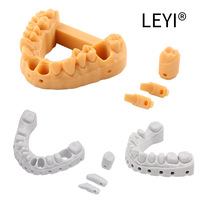 Modèle dentaire haute performance LEYI (résine pour modèle dentaire) Résine dentaire 3D DMO03 1 kg/bouteille Pureté 100 % Gris/Orange Durée de conservation de 24 mois
