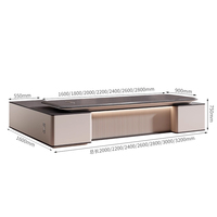 Bureau de direction minimaliste moderne, mobilier de bureau complet Bureau au design moderne Ensemble table et chaises de bureau moderne de luxe