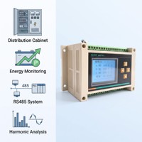 Medidor de Energía Trifásico de 4 Circuitos para Riel DIN, Multicircuito, RS485 Modbus-RTU, Clase 0.5, Alta Precisión, con Pantalla LCD