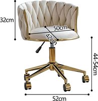 Tabouret de bar réglable à roulettes avec dossier en velours tissé, pivotant à 360°, base chromée dorée, chaise de comptoir pour cuisine, pub, studio
