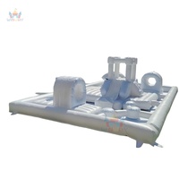 Promotion : Combo Château Gonflable Extérieur avec Toboggan Aquatique en PVC 0,55 mm – Portable pour Usage Commercial Intérieur/Extérieur et Location