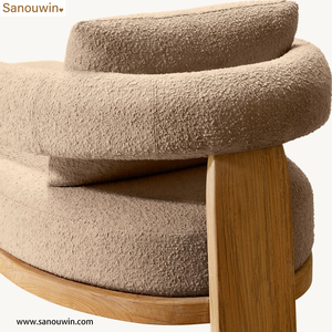 Chaise longue en teck pour l'extérieur, design scandinave et japonais fusionné, moderne, durable, courbes élégantes, peinte à la main, brossée au <span class=keywords><strong>fil</strong></span> - Product Image 5