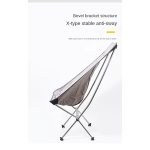 Chaise de plage pliante moderne à dossier haut, compacte, durable, en aluminium, écologique, pour les aventures en plein air - Product Image 6
