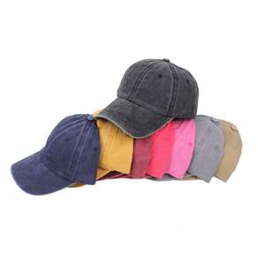 Gorras de Béisbol Clásicas de 6 Paneles, de Algodón Lavado, Ajustables, de Alta Calidad, con Logotipo Bordado Personalizado, Estilo Vintage - Product Image 3