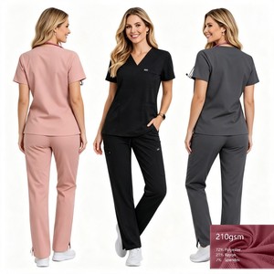 42384 Abbigliamento da Lavoro Invernale 210gsm, Uniforme Medica Liscia <span class=keywords><strong>Rosa</strong></span>, Scarpe Mediche da Uomo, Pantaloni Sanitari Blu Caffè - Product Image 1