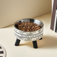 Gamelle surélevée amovible en acier inoxydable pour animaux de compagnie, anti-étouffement, pour chien et chat, pour nourriture et eau, vente en gros