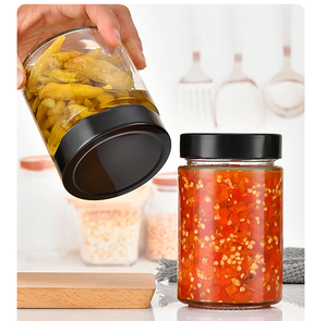 Hot <b>Empty</b> Round Glass Food <b>Jar</b> 100ml 150ml 180ml 200ml 300ml 500ml Metal Lids No Leak - Product Image 3