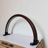 Lampe à ongles LED en forme de U de haute qualité, design en bois grainé, éclairage demi-lune, lumière de remplissage, outils de manucure en plastique de bureau, utilisation beauté