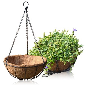 Panier <span class=keywords><strong>suspendu</strong></span> pour plantes <span class=keywords><strong>Coco</strong></span> <span class=keywords><strong>Coco</strong></span> Jardinières suspendues Pots de fleurs suspendus extérieurs pour garde-corps - Product Image 1