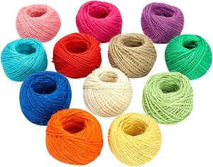 100% Jute <strong>String</strong> Burlap Rope 1mm-60mm Durable Hemp <strong>Twine</strong> for Garden Construction Decorations Conveniently Packaged - Product Image 2