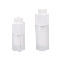 Offre Spéciale – Flacon Pompe Airless Noir YHB H2204 de Haute Qualité 15ml, Matériau AS+PP, Fermeture à Clip, Design Carré Sérigraphié pour Cosmétiques