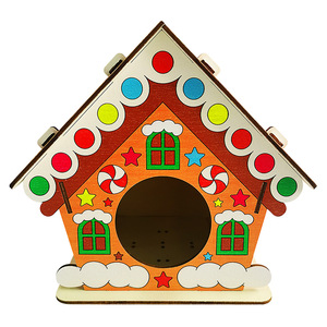En stock: Colgante de pájaro, campana de viento, casa para pájaros, nido para pájaros, habitación para pájaros, artesanía de madera, decoración de jardín estilo rústico americano. - Product Image 5