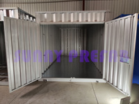Unités de stockage mobiles autoportantes en acier démontables de 12', 16' et 20' pieds, conteneurs de stockage portables
