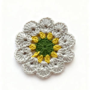 Nouveau dessous-de-plat minimaliste en <span class=keywords><strong>laine</strong></span> crochetée à la main, isolant thermique, motif petite fleur, style INS - Product Image 5