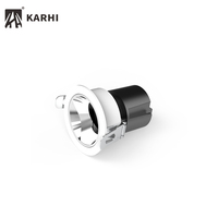 Vente flash : Spot LED encastré Karhi 7W, argent mat, réflecteur secondaire, couleur 3000K, utilisation intérieure, maison, hôtel, aluminium