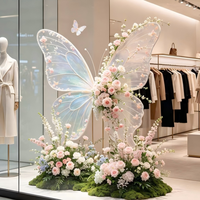 Grande Décoration Florale Artificielle Papillon Géant pour la Maison, le Jardin, les Centres Commerciaux et les Vitrines