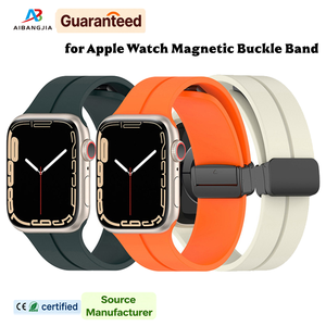 Bracelet de montre intelligente, sangle Correa, boucle magnétique D, respirant, en silicone sport, pour Apple Watch Ultra 2 8 7 - Product Image 1