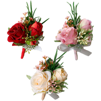 Nieuwe collectie Europese stijl bruiloft bruid bruidegom getuige bruidsmeisje vader moeder heldere bloemen lint band etiquette corsage
