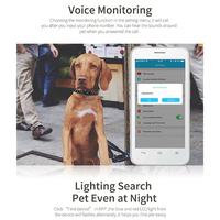 Localisateur GPS pour animaux de compagnie certifié CE FC avec fonction de recherche lumineuse, collier anti-perte pour chien, traceur étanche, dispositif anti-perte pour chat