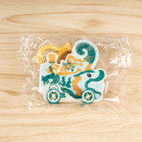 Ruban à mesurer souple en caoutchouc avec pendentif porte-clés roue détachable design dragon chinois amusant fonctionnel pour le bricolage, le bureau et la maison