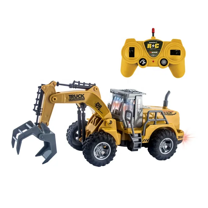 EPT 1:30 Auto Demo Yellow Color Light Rc Engineering Car Construction Vehicle Toys Diy Truck Set For Kids