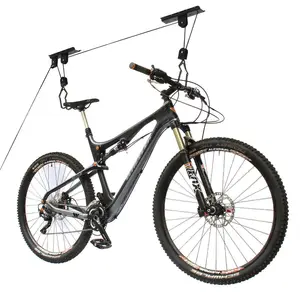 Bicicleta teto montagem elevador cabide armazenamento bicicleta rack bicicletário para garagem