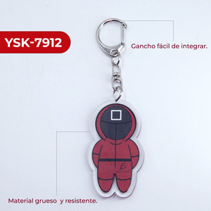 Llavero de Squid Game YSK-7912 con Diseño de Personajes en PVC - Product Image 2