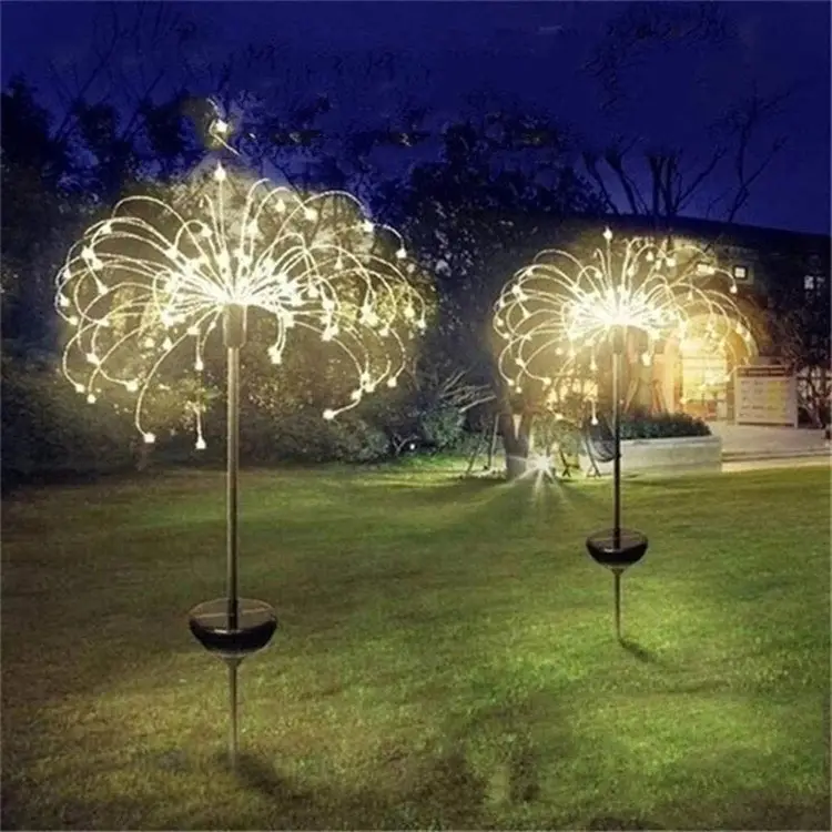 Outdoor Med Starburst LED fuochi d'artificio lampeggianti solari luci stringa impermeabile fata luce per giardino domestico decorazione natalizia