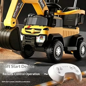 <strong>Children's</strong> <strong>2</strong> to 4 <strong>Years</strong> Large Size Plastic Excavator <strong>Toy</strong> Car for Boys-Remote Control Electric Construction Vehicle with Battery - Product Image 5