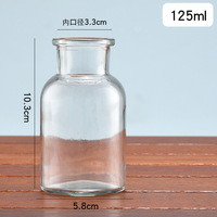 Bocaux en verre borosilicate transparents pour assaisonnements, 150 ml, 250 ml, 500 ml, pots d'apothicaire hermétiques, compatibles lave-vaisselle, pour laboratoire