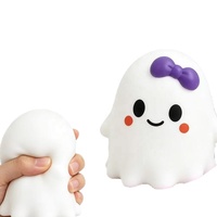 Produit phare : Jouets anti-stress mignons en forme de fantôme et de démon, souples et compressibles, blancs et violets, pour Halloween