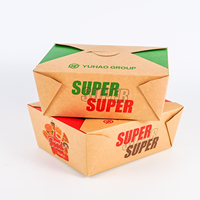 Boîtes d'emballage personnalisées pour nuggets de poulet, frites, chips, nouilles, restauration rapide, papier kraft recyclable
