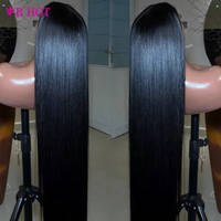 Pelucas de Cabello Humano Liso Vietnamita con Cutícula Alineada, sin Pegamento, 13x6, Full HD, de Encaje Frontal, para Mujeres Negras, Venta al por Mayor