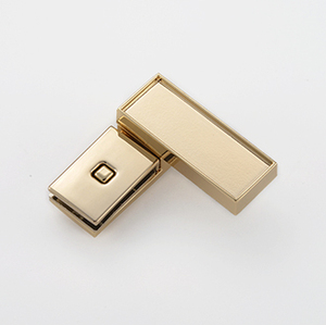 Hot bán an ninh thời trang đa mục đích kim loại vuông lật khóa Clasp đóng cửa lần lượt ổ khóa Twist nút clip khóa cho túi xách - Product Image 5