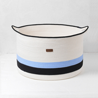 Panier de rangement au design le plus récent, fait main, pliable, tissé, pour le linge, grands paniers avec poignées durables