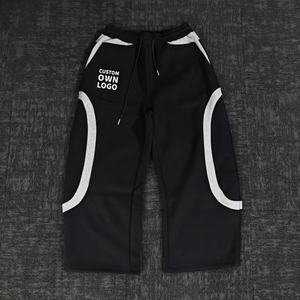 2025 nouveau fabricant à la mode Logo personnalisé survêtement survêtement ensemble bloc de couleur coton pantalon de survêtement survêtements amples pour hommes - Product Image 4