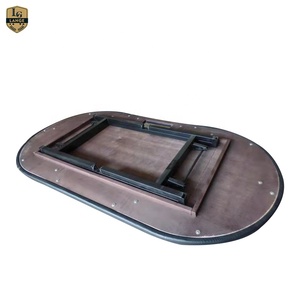 Mesa de póker portátil de Baccarat LANGE con logotipo personalizado y patas plegables de acero inoxidable - Product Image 3