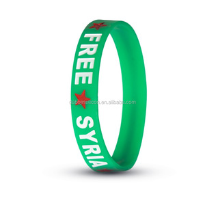 Pulsera de Silicona Personalizada con la Bandera de Siria 2020, Pulsera de Silicona de Moda, Pulseras de Goma - Product Image 6