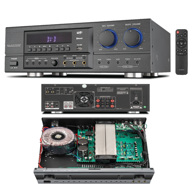HS Series Karaoke Dedicated 2-channel Analog Passive Power Amplifier AB Class Analog Card Package Amplifier
