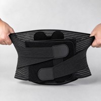Ceinture de soutien lombaire respirante en maille avec 4 baleines de renforcement pour le soulagement de la sciatique et des douleurs du bas du dos, idéale pour les levages lourds