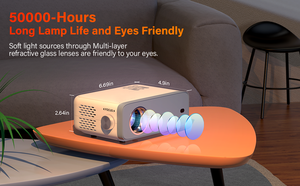 <span class=keywords><strong>6800</strong></span> lumens 1080p mini projecteur avec port AV, USB, etc full HD <span class=keywords><strong>4K</strong></span> film vidéo LED home cinéma projecteur mini projecteur - Product Image 3