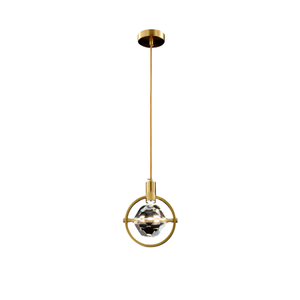 Modern Luxury Restaurant Bedroom Single Head Pendant <strong>Lamp</strong> <strong>Copper</strong> Crystal Simple Ceiling Hanging Lights - Product Image 5