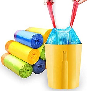 Dispensador de Bolsas de Basura para el Hogar, Bolsas de Basura Desechables para Cocina, con Asas de Cordón, No Ensucian, Color Naranja - Product Image 1