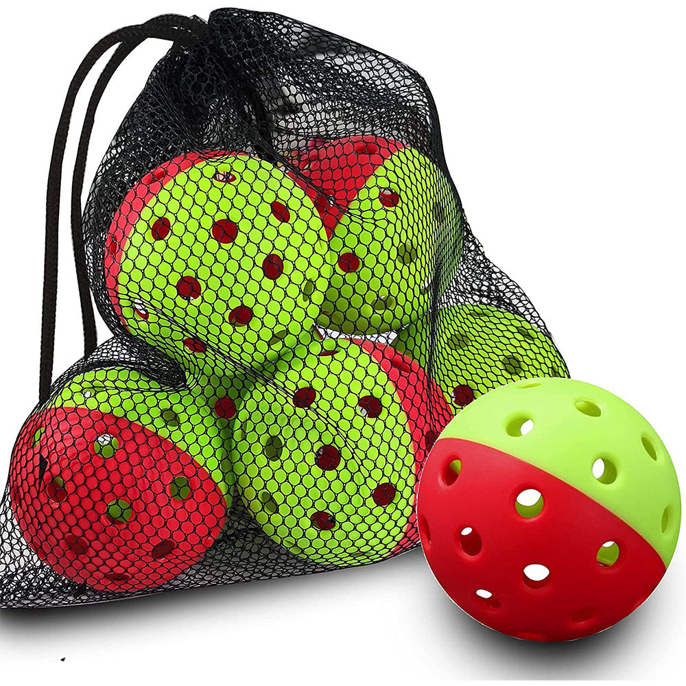 Factory Direct Customizable Logo Double Color Elastic Plastic+PE Perforated Wear-Resistant Durable 26-Hole Pickleball Equipment