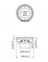 Haut-parleur Bluetooth d'extérieur étanche IPX7 avec structure à cavité scellée, 1,5 pouce, quatre voies, 4 ohms, 8 W, avec contour en caoutchouc