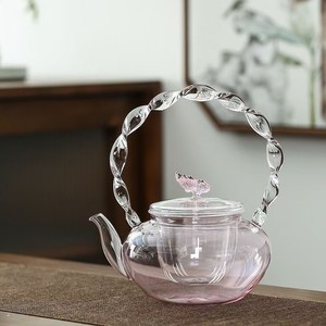 Théière en verre borosilicate transparent moderne, très vendue, avec infuseur, résistante à la chaleur et écologique, idéale comme cadeau promotionnel - Product Image 2